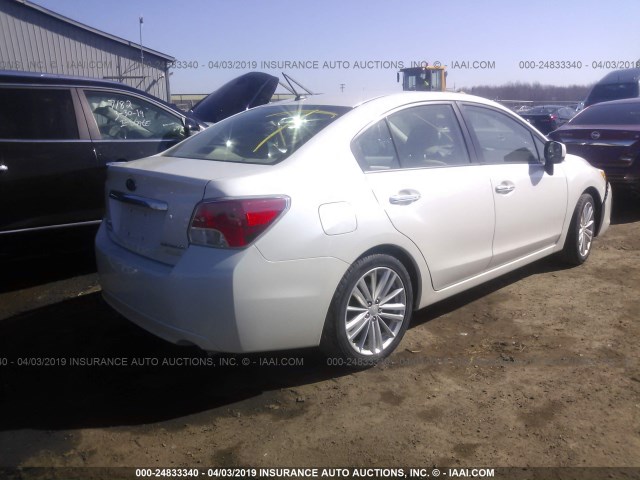 JF1GJAH64CH026719 - 2012 SUBARU IMPREZA LIMITED WHITE photo 4