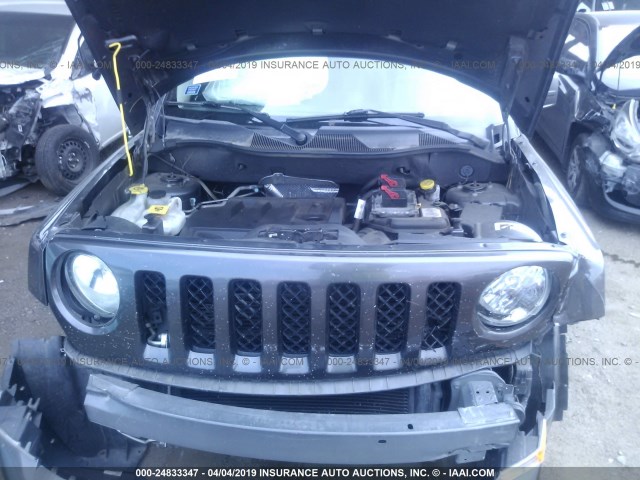 1C4NJRFB3GD594604 - 2016 JEEP PATRIOT LATITUDE BLACK photo 10