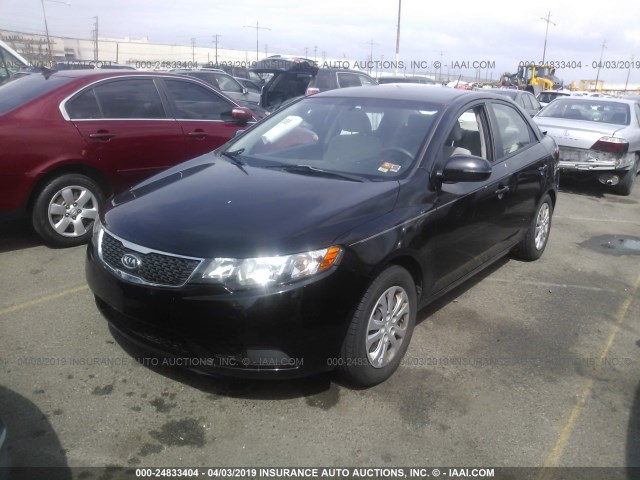 KNAFU4A22C5469584 - 2012 KIA FORTE EX BLACK photo 2