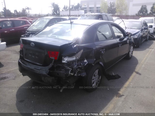 KNAFU4A22C5469584 - 2012 KIA FORTE EX BLACK photo 4