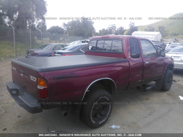 4TASN92N9XZ438010 - 1999 TOYOTA TACOMA XTRACAB PRERUNNER RED photo 4