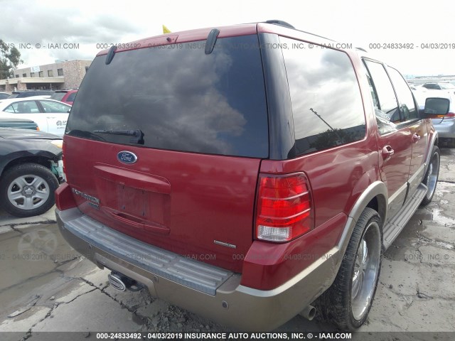 1FMFU17L43LC47153 - 2003 FORD EXPEDITION EDDIE BAUER RED photo 4