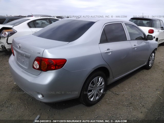 1NXBU4EEXAZ286664 - 2010 TOYOTA COROLLA S/LE/XLE SILVER photo 4