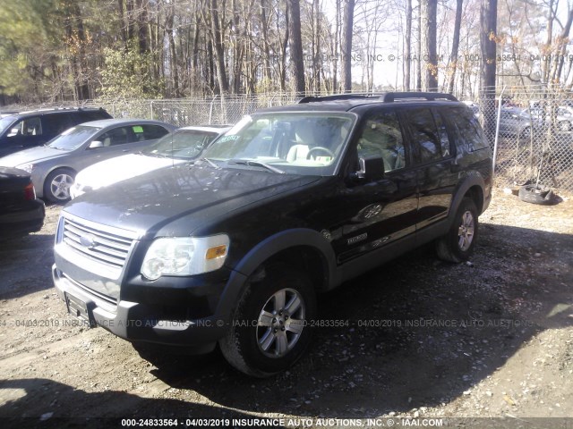 1FMEU73E86UA55741 - 2006 FORD EXPLORER XLT BLACK photo 2