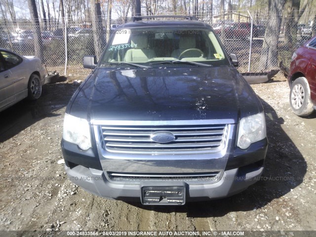 1FMEU73E86UA55741 - 2006 FORD EXPLORER XLT BLACK photo 6