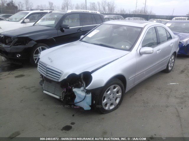 WDBRF92H06F792491 - 2006 MERCEDES-BENZ C GENERATION 2006 280 4MATIC SILVER photo 2