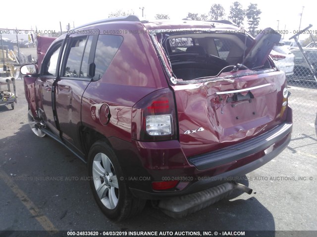 1C4NJDEB9GD690936 - 2016 JEEP COMPASS LATITUDE RED photo 3