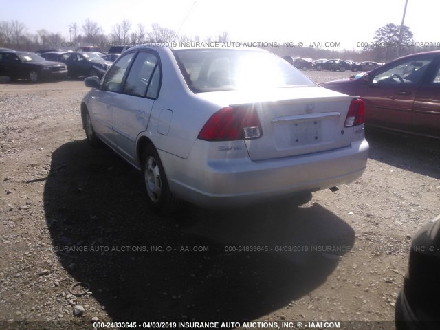 JHMES96653S025077 - 2003 HONDA CIVIC HYBRID BLUE photo 3