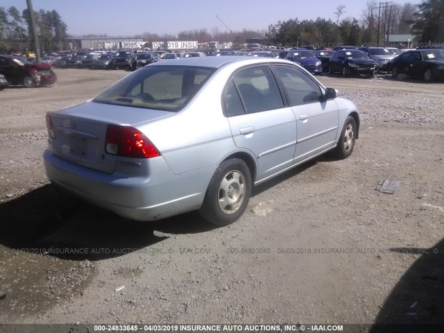 JHMES96653S025077 - 2003 HONDA CIVIC HYBRID BLUE photo 4