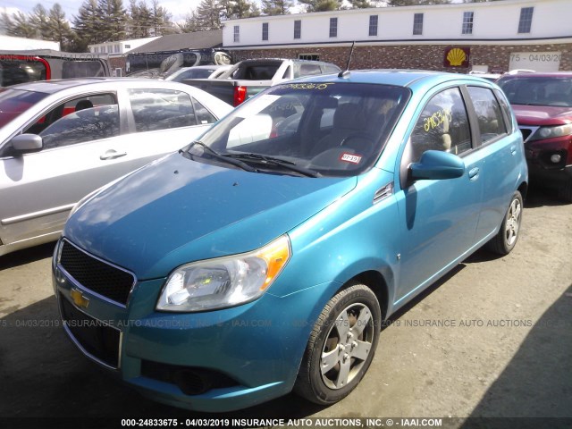 KL1TD66E89B355272 - 2009 CHEVROLET AVEO LS/LT BLUE photo 2