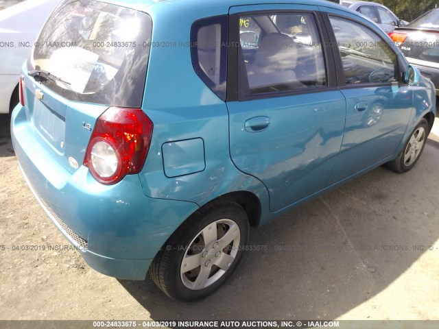 KL1TD66E89B355272 - 2009 CHEVROLET AVEO LS/LT BLUE photo 6