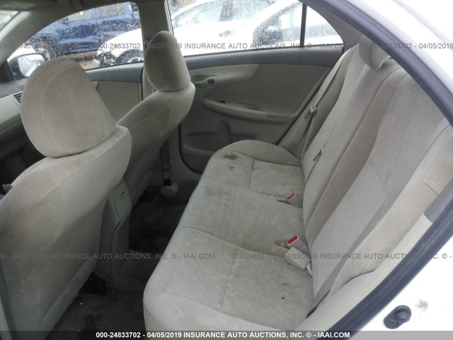 JTDBL40E099056533 - 2009 TOYOTA COROLLA LE/XLE WHITE photo 8