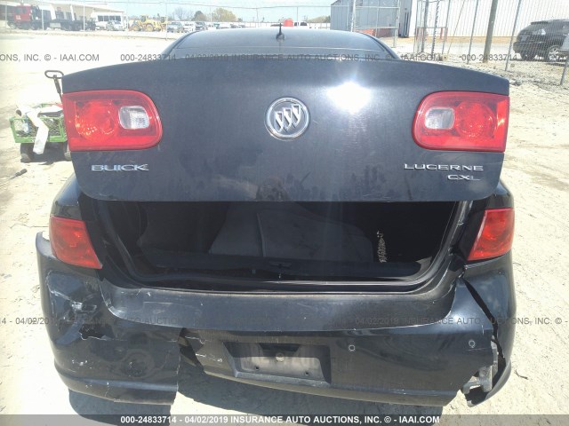 1G4HD572X8U155697 - 2008 BUICK LUCERNE CXL BLACK photo 6