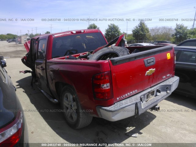 2GCEC13J081166199 - 2008 CHEVROLET SILVERADO C1500 RED photo 3