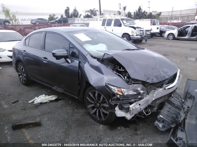 19XFB2F96EE203608 - 2014 HONDA CIVIC EXL GRAY photo 1