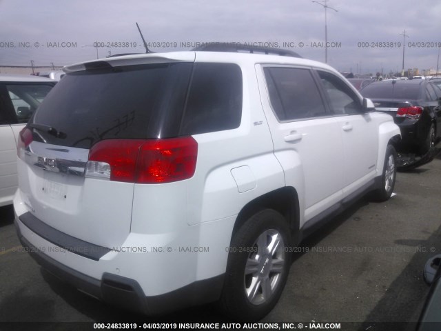 2GKALSEK1E6269435 - 2014 GMC TERRAIN SLT WHITE photo 4