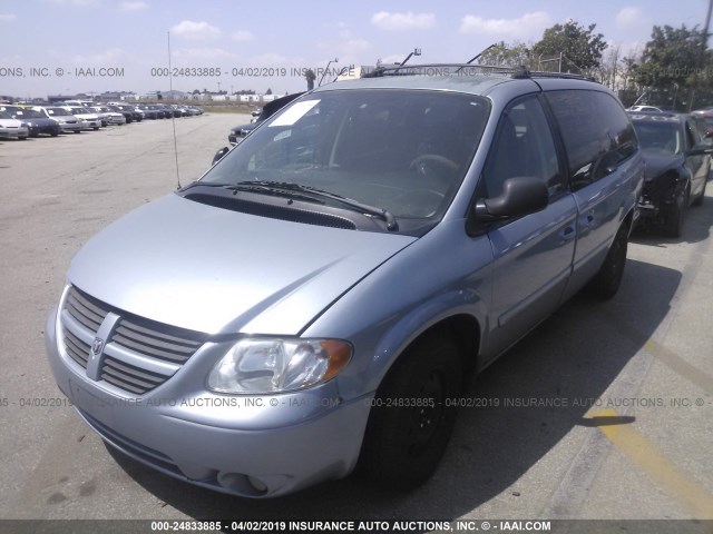 2D4GP44L65R529510 - 2005 DODGE GRAND CARAVAN SXT BLUE photo 2