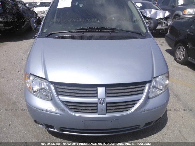 2D4GP44L65R529510 - 2005 DODGE GRAND CARAVAN SXT BLUE photo 6