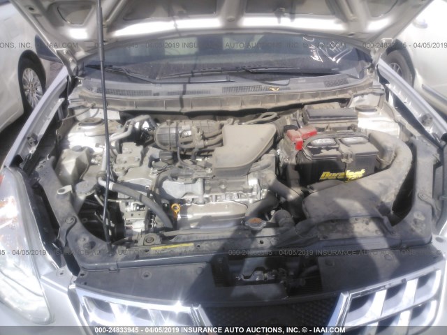 JN8AS5MV5DW130459 - 2013 NISSAN ROGUE S/SV SILVER photo 10