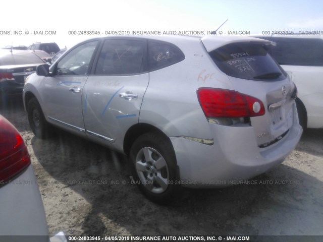 JN8AS5MV5DW130459 - 2013 NISSAN ROGUE S/SV SILVER photo 3