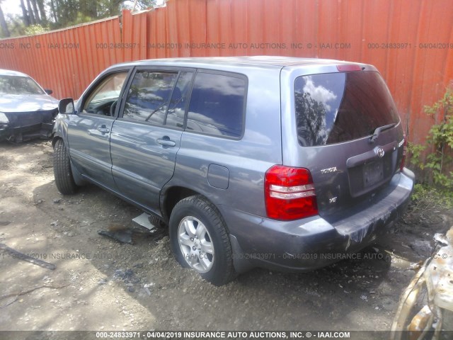 JTEGF21A030072350 - 2003 TOYOTA HIGHLANDER LIMITED Light Blue photo 3