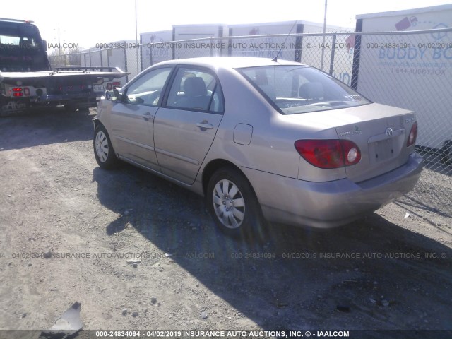 1NXBR32E63Z075156 - 2003 TOYOTA COROLLA CE/LE/S TAN photo 3