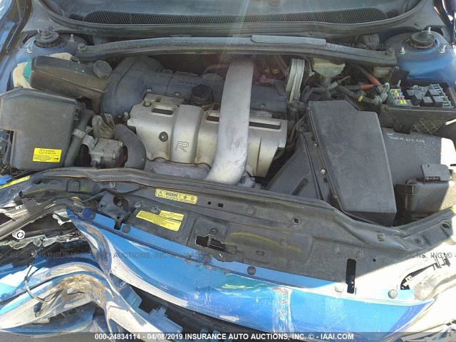 YV1RH527062503588 - 2006 VOLVO S60 R BLUE photo 10