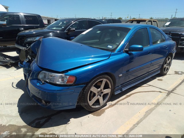 YV1RH527062503588 - 2006 VOLVO S60 R BLUE photo 2