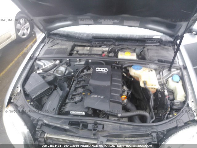 WAUKF78E37A104144 - 2007 AUDI A4 2.0T AVANT QUATTRO GRAY photo 10