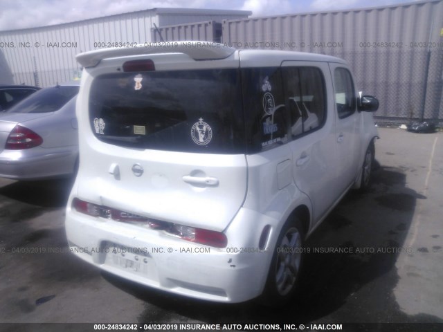 JN8AZ2KR1AT167148 - 2010 NISSAN CUBE S/SL/KROM WHITE photo 4