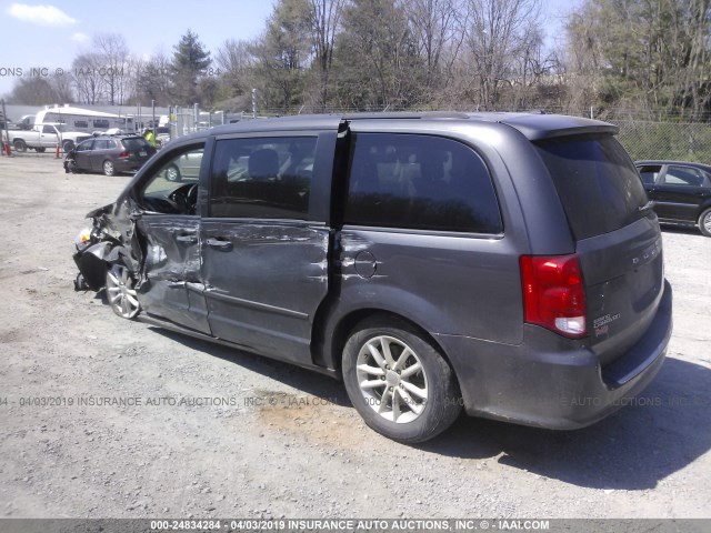 2C4RDGCG7GR194863 - 2016 DODGE GRAND CARAVAN SXT GRAY photo 3