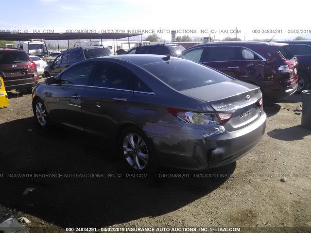 5NPEC4AC3CH477168 - 2012 HYUNDAI SONATA SE/LIMITED GRAY photo 3