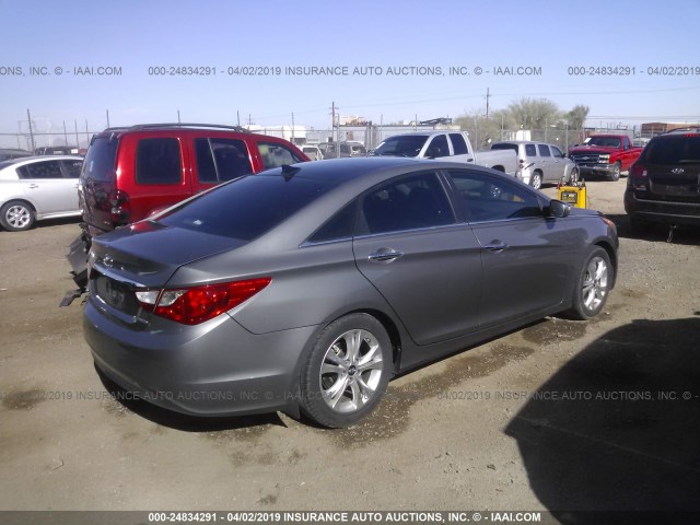 5NPEC4AC3CH477168 - 2012 HYUNDAI SONATA SE/LIMITED GRAY photo 4