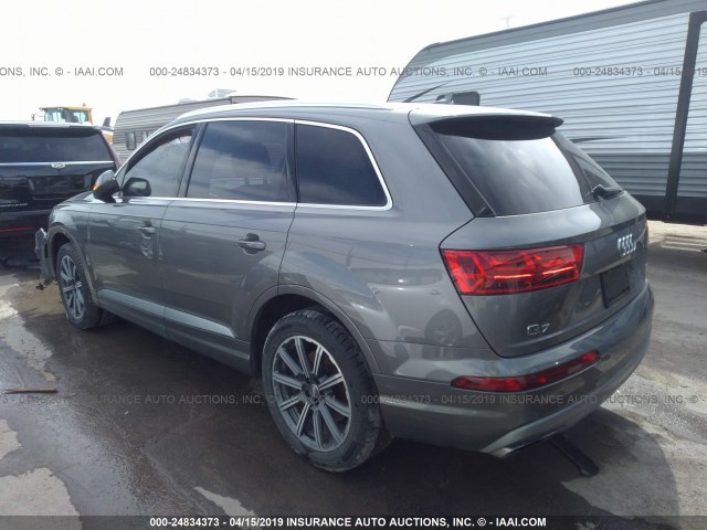 WA1LAAF76HD009420 - 2017 AUDI Q7 PREMIUM PLUS GRAY photo 3