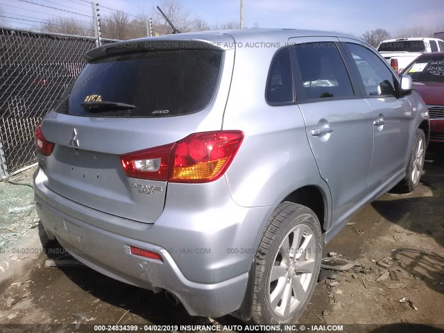 JA4AR4AU4CZ003013 - 2012 MITSUBISHI OUTLANDER SPORT SE SILVER photo 4