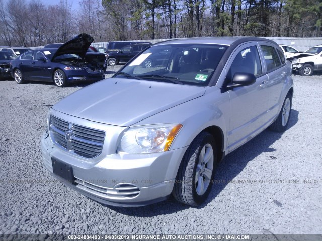 1B3CB4HA2AD664839 - 2010 DODGE CALIBER SXT SILVER photo 2