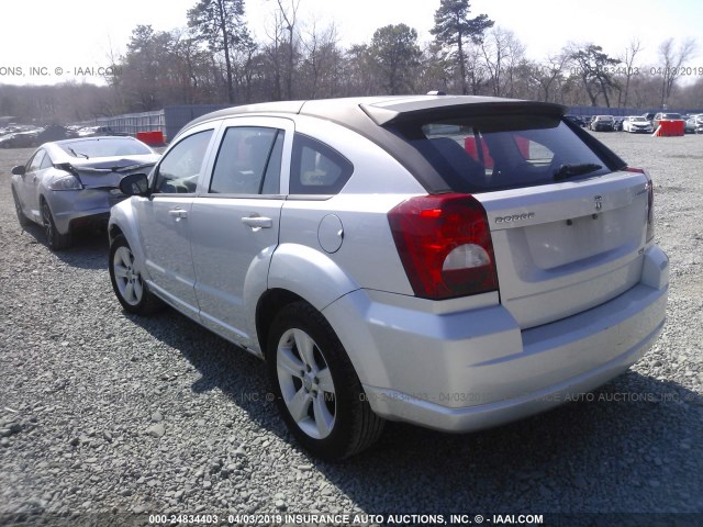 1B3CB4HA2AD664839 - 2010 DODGE CALIBER SXT SILVER photo 3