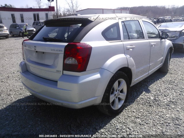 1B3CB4HA2AD664839 - 2010 DODGE CALIBER SXT SILVER photo 4