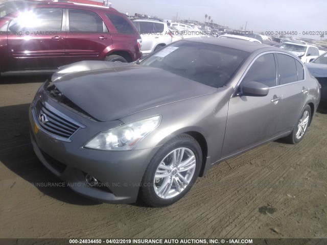 JN1CV6AP5DM301989 - 2013 INFINITI G37 JOURNEY/SPORT GRAY photo 2