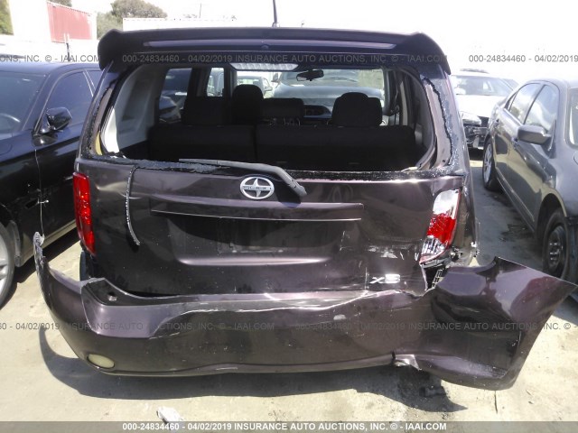 JTLKE50E181042447 - 2008 TOYOTA SCION XB 勃艮第红 照片 6