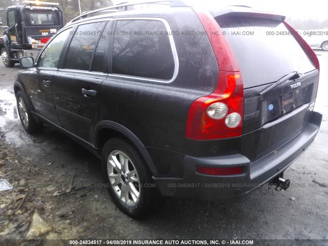 YV1CZ91H241061131 - 2004 VOLVO XC90 T6 BLACK photo 3