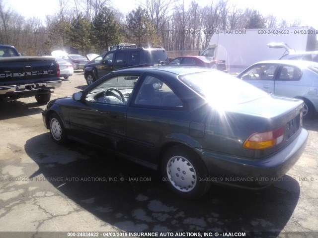 1HGEJ6223VL060575 - 1997 HONDA CIVIC DX GREEN photo 3