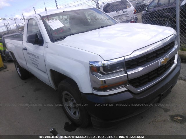 1GCNCNEHXJZ277311 - 2018 CHEVROLET SILVERADO C1500/C1500  LS WHITE photo 1