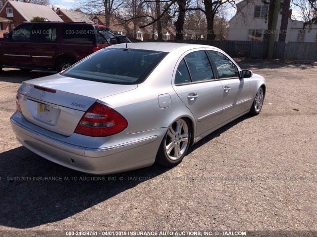 WDBUF83J94X163129 - 2004 MERCEDES-BENZ E 500 4MATIC SILVER photo 4