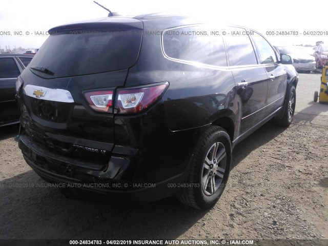 1GNKRHKDXGJ233845 - 2016 CHEVROLET TRAVERSE LT BLACK photo 4