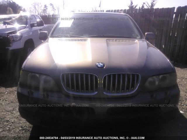 5UXFB53574LV03228 - 2004 BMW X5 4.4I GRAY photo 6