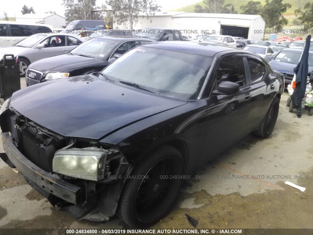 2B3KA43G97H636803 - 2007 DODGE CHARGER SE/SXT BLACK photo 2