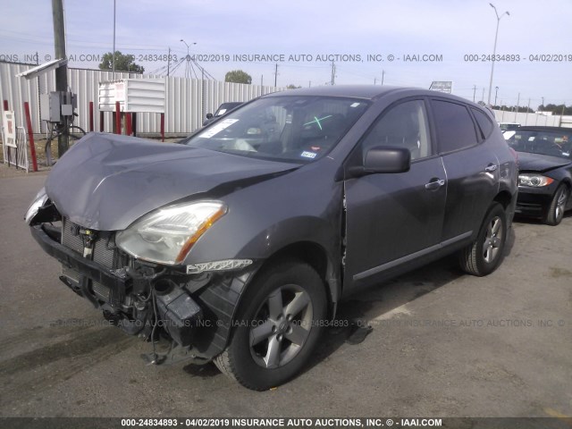 JN8AS5MT2CW609306 - 2012 NISSAN ROGUE S/SV GRAY photo 2