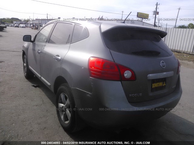 JN8AS5MT2CW609306 - 2012 NISSAN ROGUE S/SV GRAY photo 3