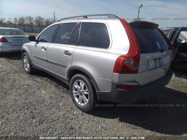 YV1CZ91HX41109099 - 2004 VOLVO XC90 T6 SILVER photo 3